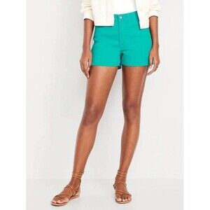 NWT Old Navy High Rise WOW Jean Sorts‎ The Teal World 3" Inseam Womens Size 16